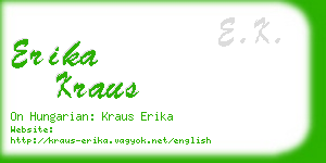 erika kraus business card